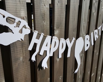 Dinosaur Happy Birthday Banner