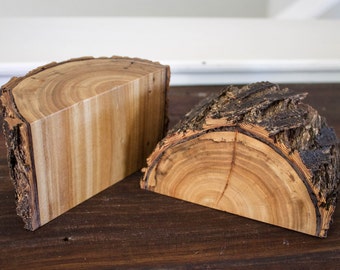 Extremely Limited Natural Wooden Bookends, Reclaimed Hardwood Bookends, Elegant Maple Wood, Desktop Bookends, Rustic, Table Top Bookends