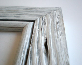 Wood frame 16x20" frame Driftwood rustic frame photo frame distressed frame 40x50 cm photo frame crafts woodworking chicframeshop