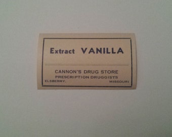 Pharmacy Label - Vanilla Extract Label, Extract Vanilla Labels, Vintage Pharmacy Label for Bottles, Old Drug Labels, Vanilla, Vintage Labels