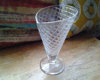 Vintage glass sundae dishes