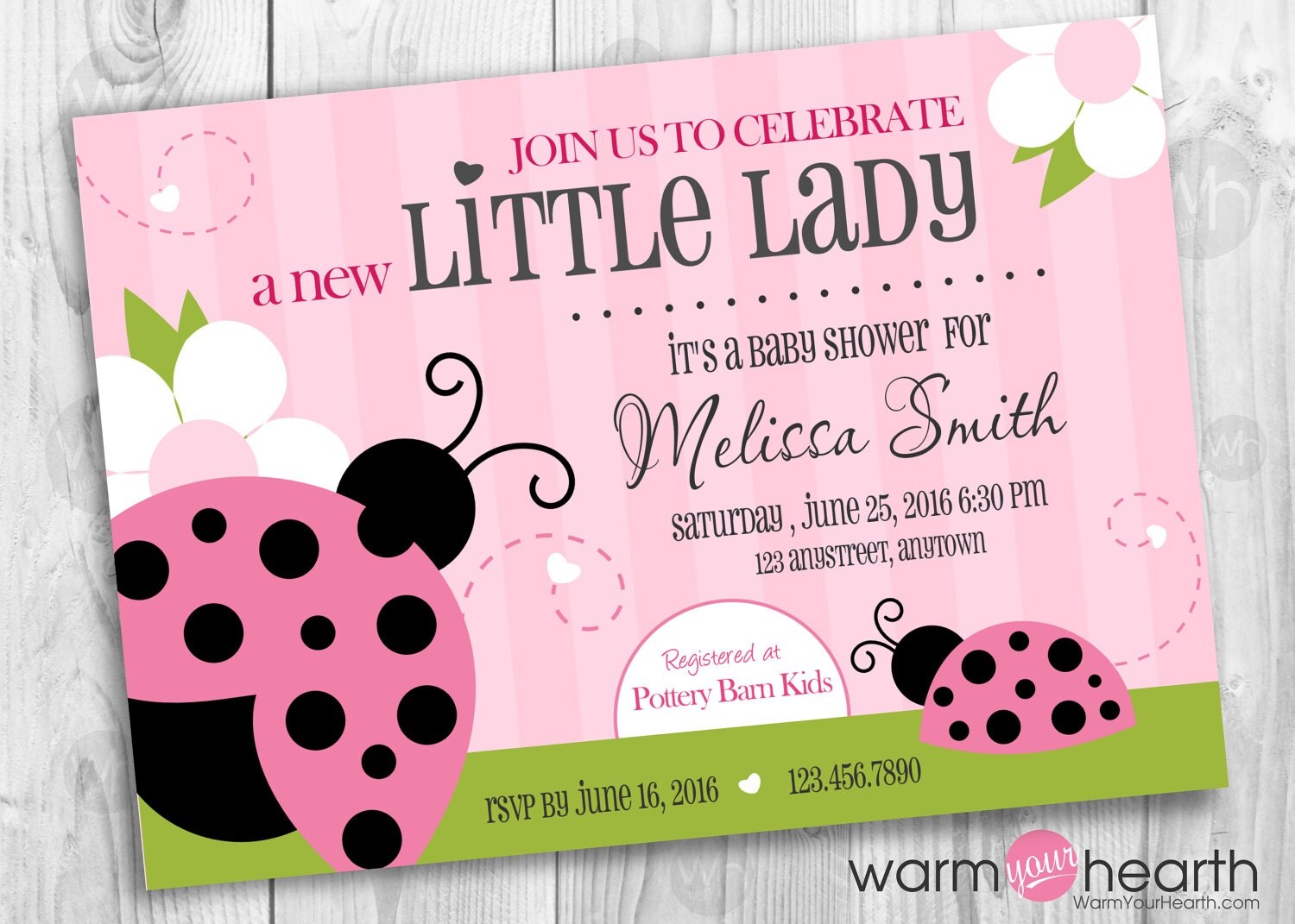 Ladybug Baby Shower InvitationLady Bug Baby Shower