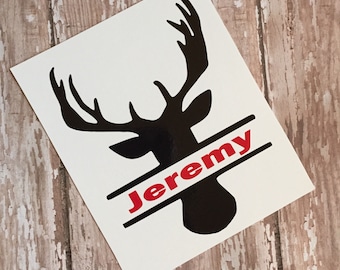 men's yeti decal, men's hunting decal, hunting yeti decal, deer decal, men's name decal, men's personalized decal, yeti decal for men