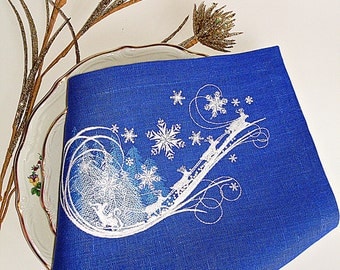 Embroidered Christmas Snowflake Cloth Napkins,christmas napkins,christmas cloth napkins,snowflake napkins,snowflake cloth napkins,gift