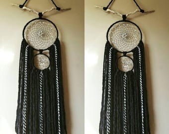 Navajo Sky Dreamcatcher made with natural white chipped stones 10" x 40"