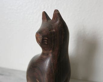 Vintage Cat Statue, Cat Lady Home Decor, Crazy Cat Lady, Wood Cat Sculpture, Jungalow Decor, Boho Glam, Rustic Home Decor Celestial Birthday