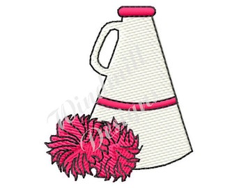 Megaphone & Pom Pons - machine embroidery design