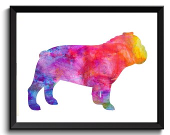 Bulldog painting | Etsy