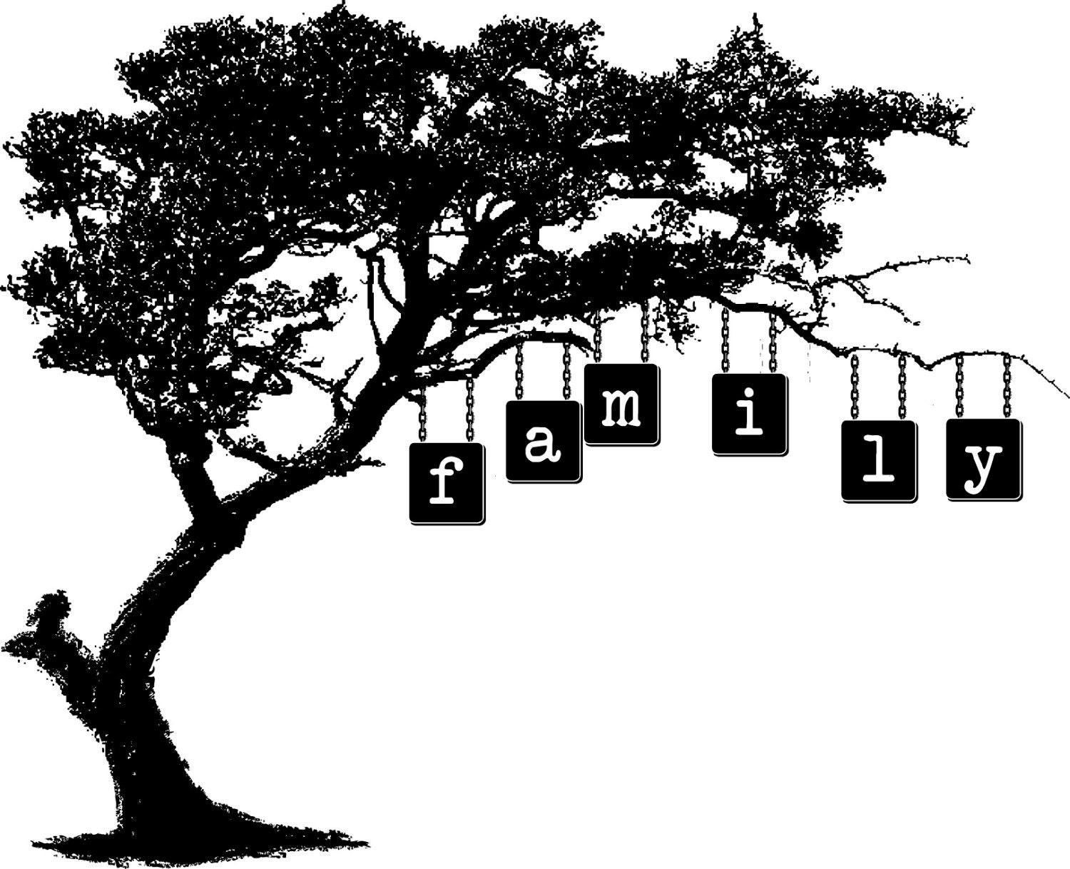 family tree word art