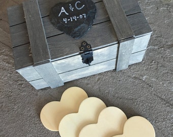 Distressed Rustic Wedding Guest Book Alternative Wedding Wishes Advice Box
