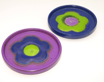 Vintage 70s ceramic coaster