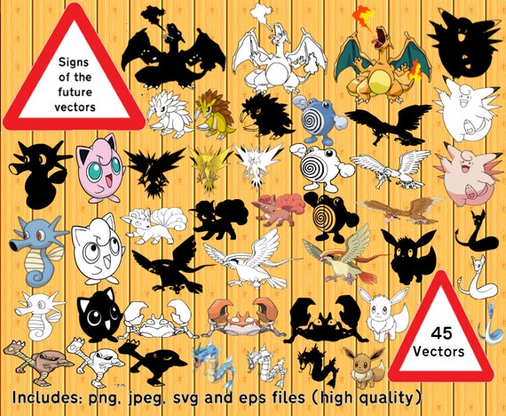 15 First Generation Pokemon Silhouettes Pokemon outlines and