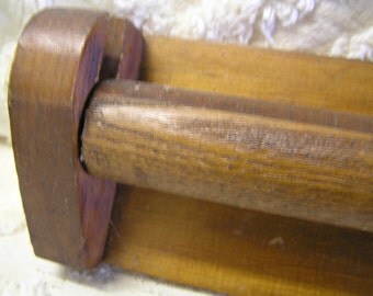 Antique wooden towel bar