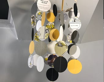 Moon and Stars Paper Chandelier/Mobile LARGE