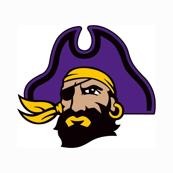 ECU Pirates team Layered SVG Dxf Logo Vector File by SVGdesignArt