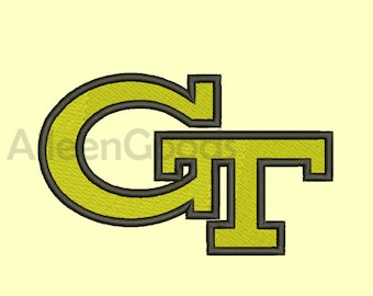 Georgia Tech Yellow Jackets GT Embroidery design 8 Size INSTANT download machine embroidery