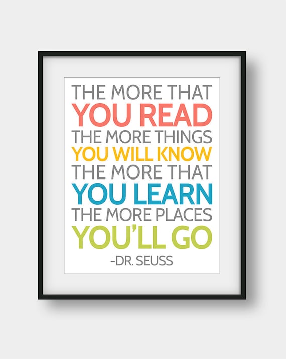 50% OFF Dr. Seuss Print The More That You Read The More