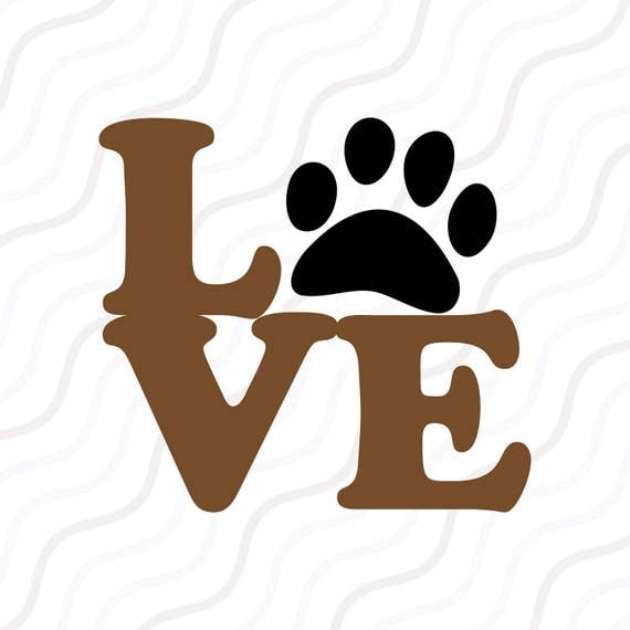Download Love Paw SVG Puppy Love svg Paw Print SVG Cut table