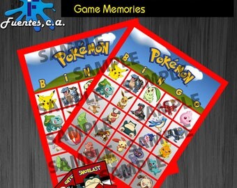 Bingo Pokemon, Free Memories Pokemon, Game Party, Pokemon go Party