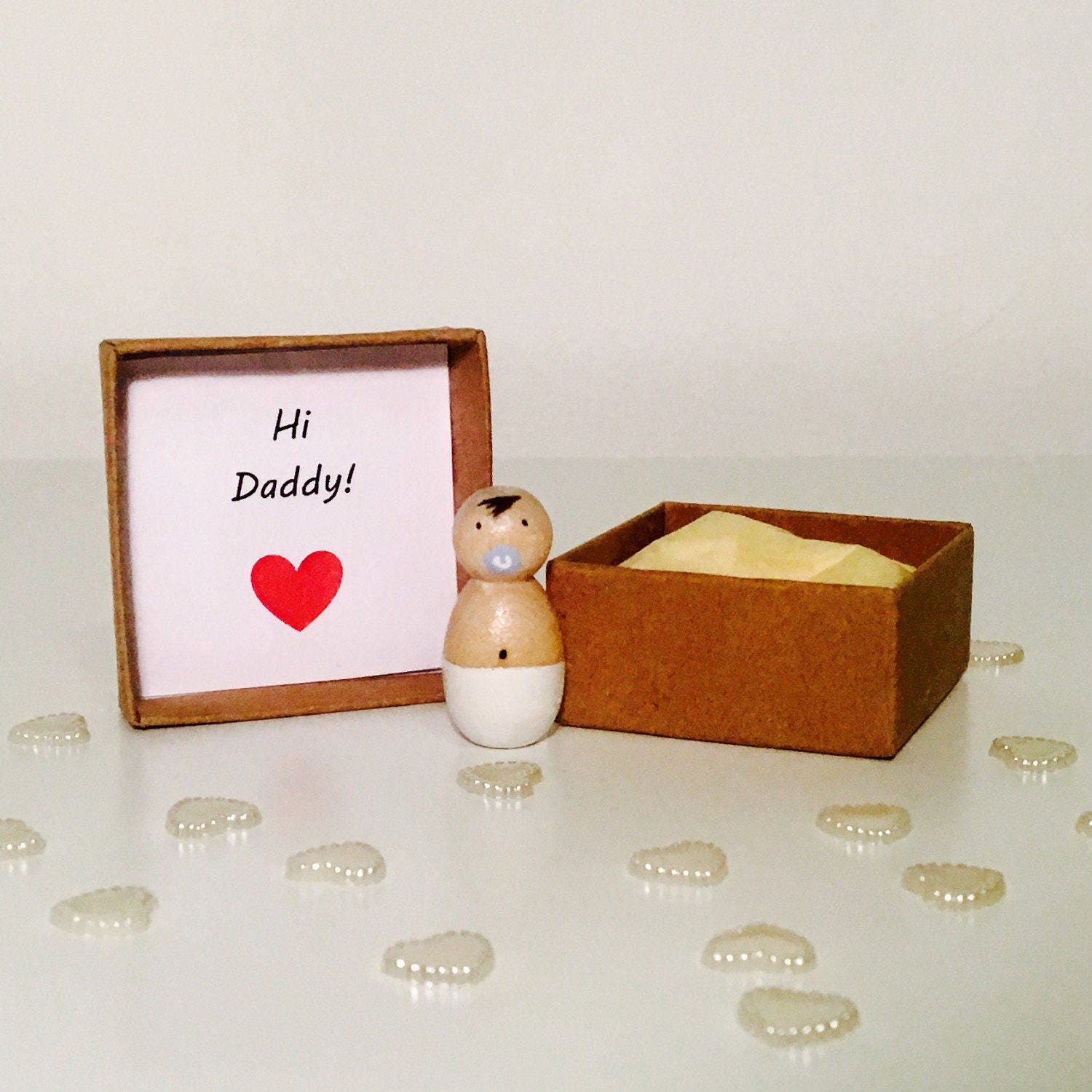 Pregnancy Announcement Baby Wooden Peg Dolls