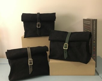 Waxed Canvas Lunch Bag in 5 colors
