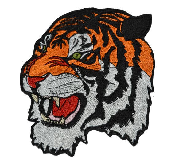 Download Tiger patch Embroidered patch Iron on patch Large patch Bag