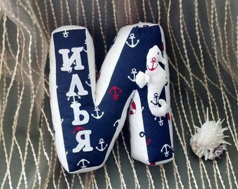 Alphabet letter pillow, Letter Pillows, Letter pillow kids, Letter decor, Decorative pillow, Fabric letter, Mom to be gift, Boy gift