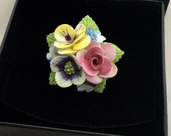 Jon Anton China Flower Brooch