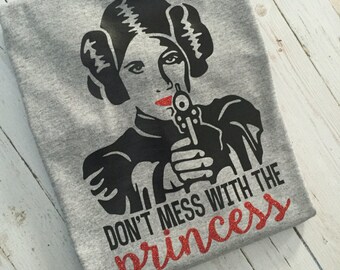 Adult sized Princess leia shirt Carrie Fisher tee tshirt T-shirt Cutsom