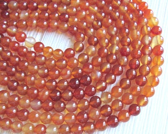 8mm orange Carnelian beads A quality gemstones Red Carnelian Beads full strand Round beads jewelry supply US seller natural stone beads