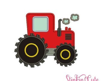 Red Tractor Machine Embroidery Designs Applique Red Tractor