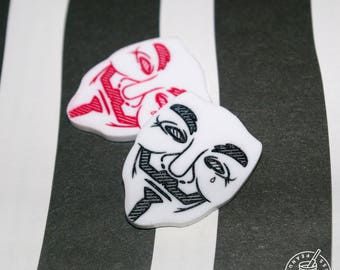 V for Vendetta - Mask pin badge, guy fawkes mask