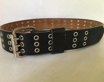 Wide leather belt | Etsy