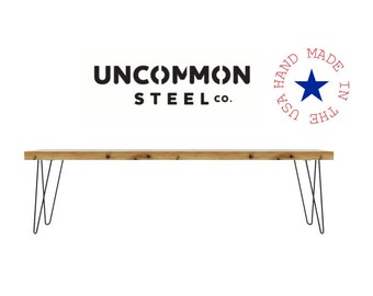 Hairpin Bench, Wood Bench, Entryway Bench, Entryway Furniture, Rustic Bench, Rustic Industrial Bench, Dining Bench, Modern Bench, Urban