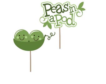 Twins Cupcake Topper, peas in a pod cupcake topper, baby shower cupcake topper, peas in a pod picks, twin picks, baby cupcake topper,