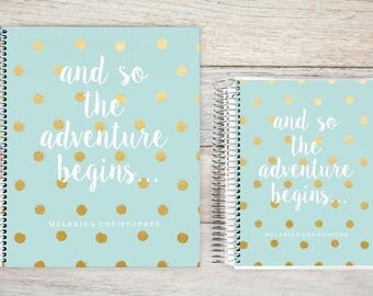 Custom Wedding Planner, Wedding Book, Wedding Planning Guide, Wedding Planner Book, Bridal Planner, Engagement Gift, Adventure Begins