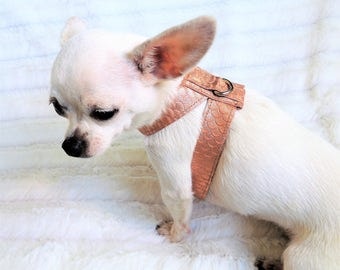 Leather Dog Harness, Choke Free Dog Harness, Dog Harness for Small Dogs, Chihuahua Harness, Yorkie Harness, Maltese Harness, Poodle Harness