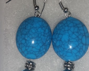 Blue fashion earrings