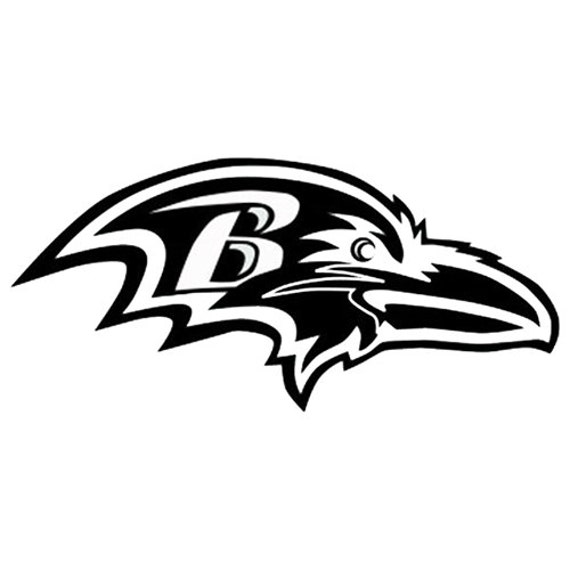 Vinyl Decal Sticker - Baltimore Ravens Decal for Windows, Cars, Laptops, Macbook, Yeti, Coolers, Mugs etc