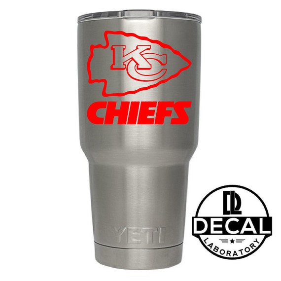 Yeti Decal Sticker - Kansas City Chiefs Decal Sticker For Yeti RTIC Rambler Tumbler Coldster Beer Mug