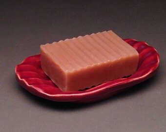 Burgundy Red, Soap Dish, Ceramic Soap Dish, Pottery Soap Dish, Soap Keeper, Soap Tray, Bathroom Soap Dish