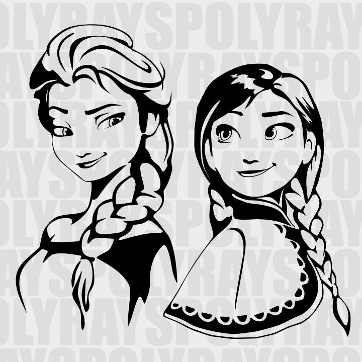 Download Frozen SVG Anna PNG Elsa EPS Stencils Frozen Vector Files