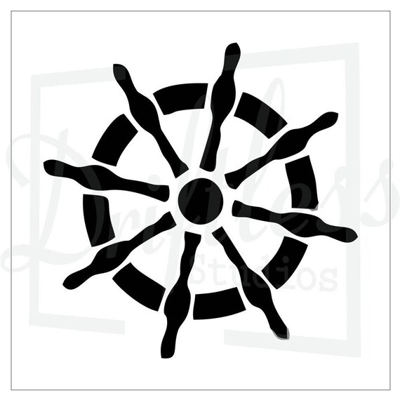 Items similar to Boat Helm Stencil, Nautical Stencil ...