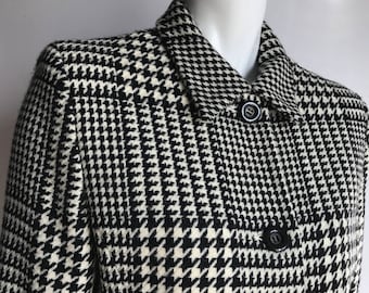 Votre Nom Paris 4 Pure Wool Blazer Houndstooth 90's