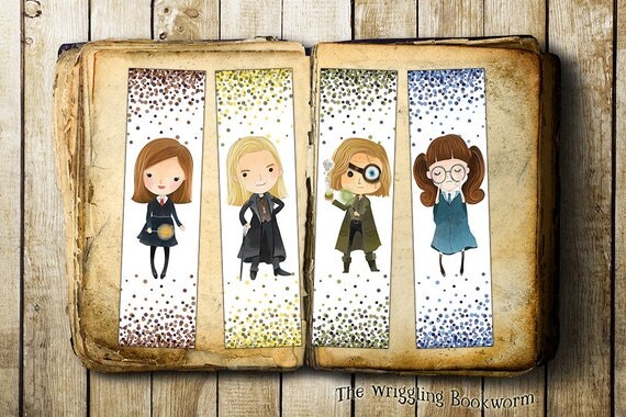 printable harry potter bookmark set ginny weasley mad eye