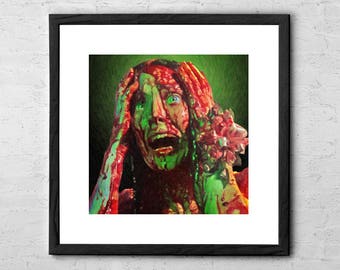 Carrie - Painting - Movie Poster - Movie Art - Horror - Horror art - Carrie White - Sissy Spacek - Horror Movie Poster - Scary Art - Creepy