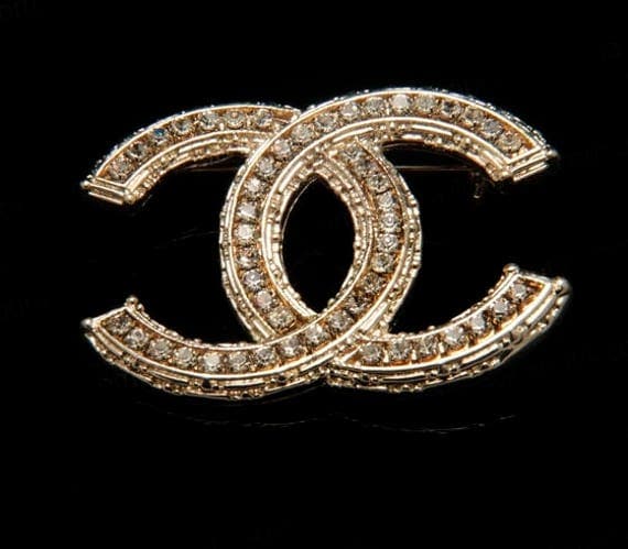 Chanel brooch Inspired brooch CC Brooch