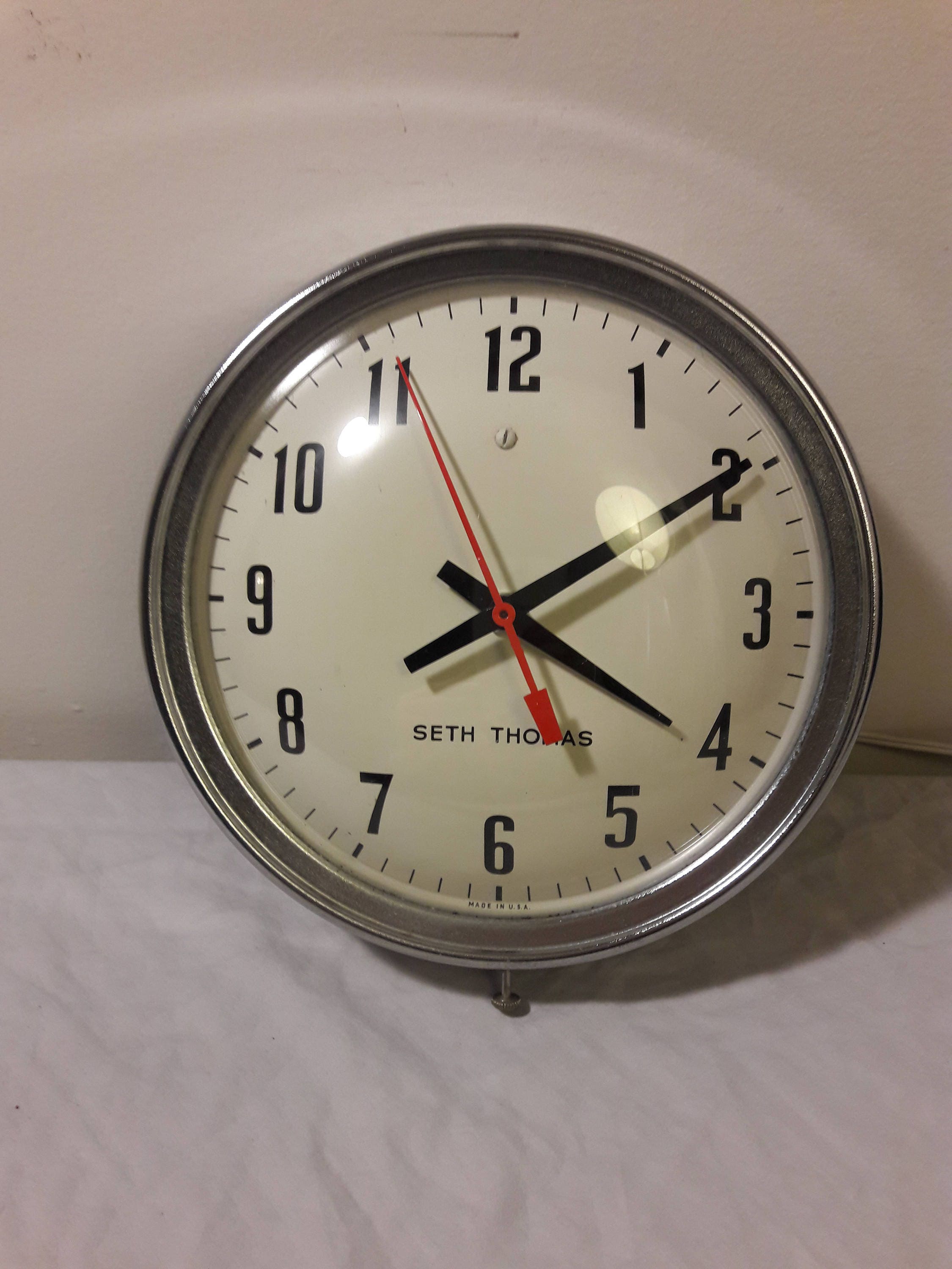 MidCentury Seth Thomas Industrial Wall Clock