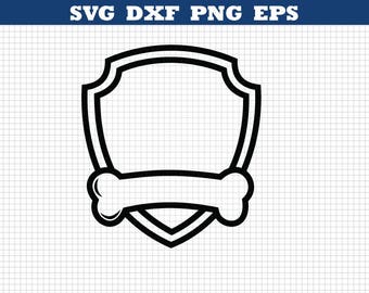 Paw Patrol Shield,Paw patrol Svg,Dogs bone Svg,Cartoon Svg cut,Paw patrol Svg files,Chase svg files,Ryder svg files,Marshall patrol svg