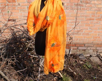 Nuno felted scarf / Валяный шарф